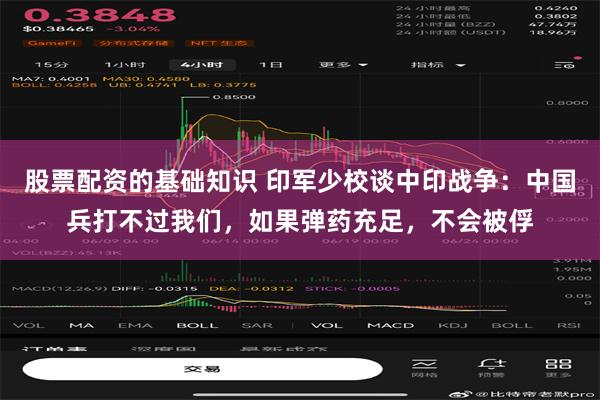 股票配资的基础知识 印军少校谈中印战争：中国兵打不过我们，如果弹药充足，不会被俘