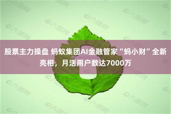 股票主力操盘 蚂蚁集团AI金融管家“蚂小财”全新亮相，月活用户数达7000万