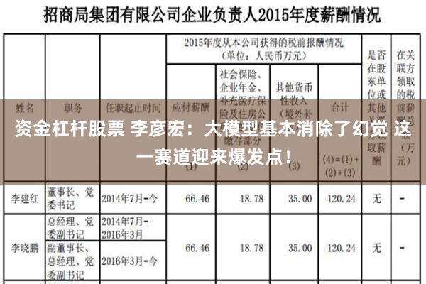 资金杠杆股票 李彦宏：大模型基本消除了幻觉 这一赛道迎来爆发点！