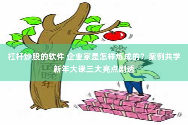 杠杆炒股的软件 企业家是怎样炼成的？案例共学新年大课三大亮点剧透